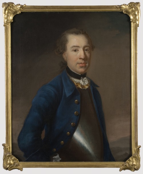 Unknown man, previously called lieutenant colonel Salomon Schützer, 1750, Johan Henrik Scheffel