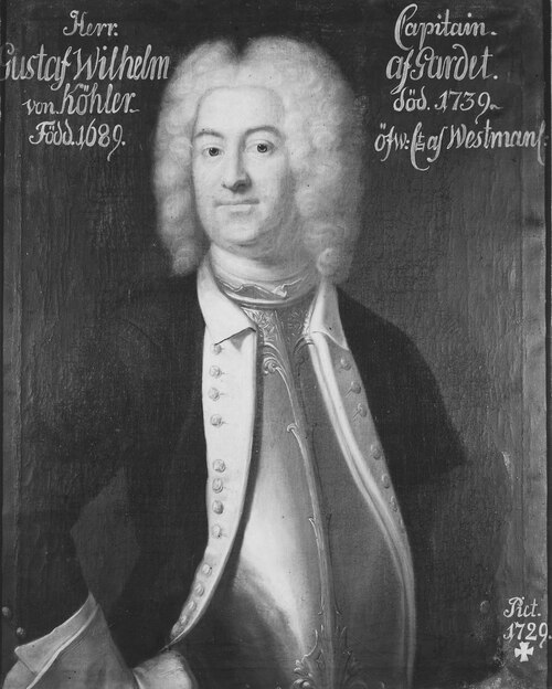 Gustaf Wilhelm von Köhler, 1690-1739, friherre, 1729, Johan Henrik Scheffel