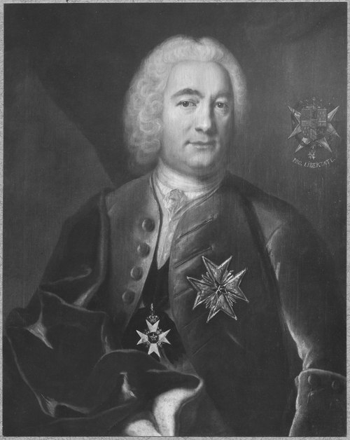 Fredrik Gyllenborg, (1698-1759), count, president of the Mines College, judge, married to baroness E, , Johan Henrik Scheffel