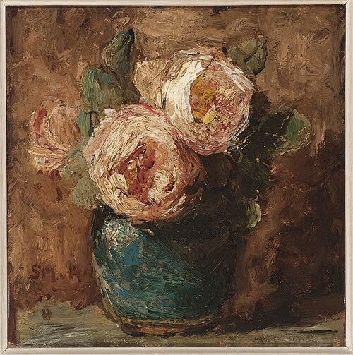 Blumenstillleben (mit Rosen), 1892, Sina Mesdag-van Houten