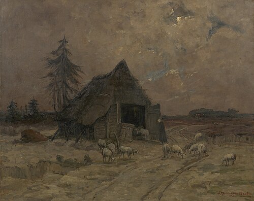 In the Veluwe: the heath of Bennekom, 1880, Sina Mesdag-van Houten