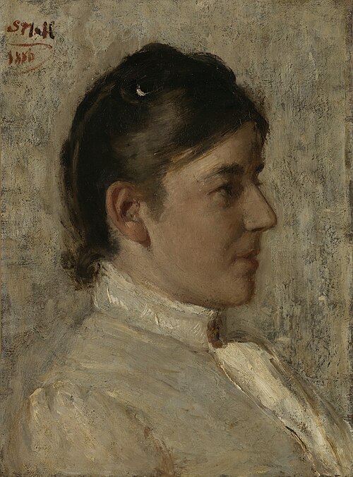 Portrait of Lotte Bisbom-Croiset van der Kop, 1886, Sina Mesdag-van Houten