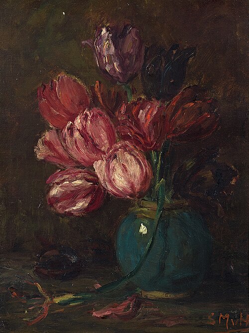 Bloemstuk, tulpen, 1881, Sina Mesdag-van Houten