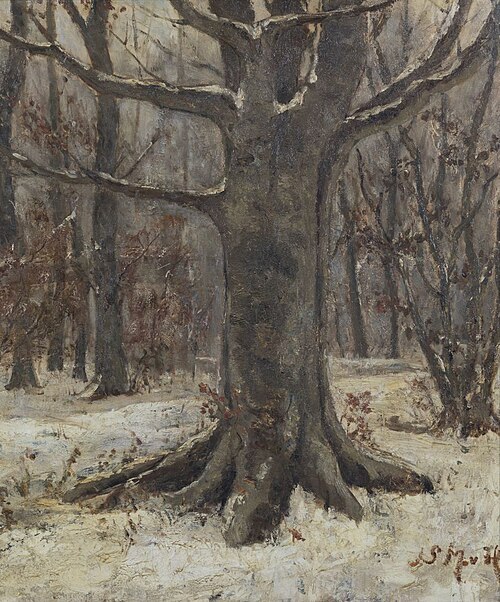 Bosgezicht in de winter, 1879, Sina Mesdag-van Houten