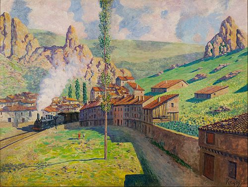 Pancorbo : Le train qui passe, 1901, Darío de Regoyos