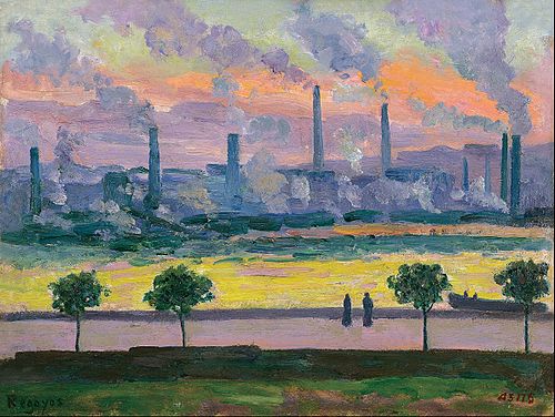 Blast Furnaces in Bilbao, 1908, Darío de Regoyos