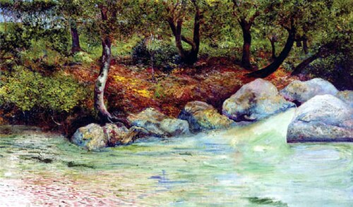 Landscape with forest and river, 1915, Joaquín Clausell
