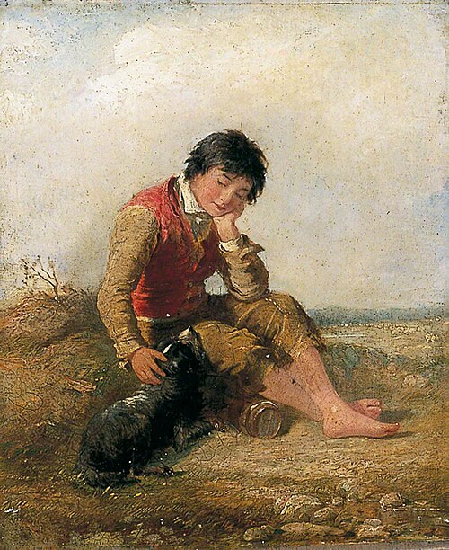 Boy and Dog Reposing, 1839, James John Hill