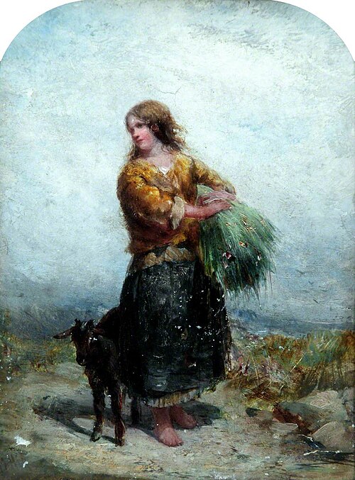 Welsh Farm Girl, 1882, James John Hill
