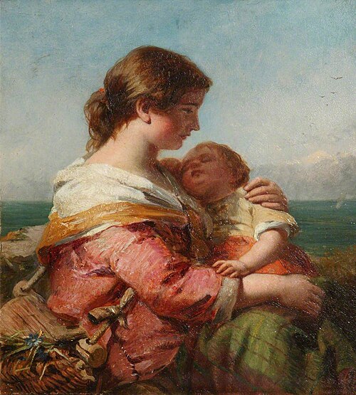 Mother and Child, , James John Hill