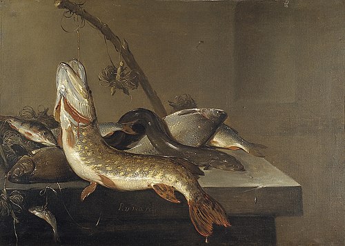 Stilleven met vis, 1637, Pieter van Noort