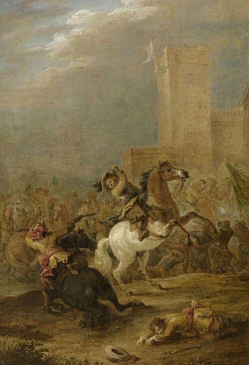 Equestrian Battle, 1650, Lambert de Hondt (I)