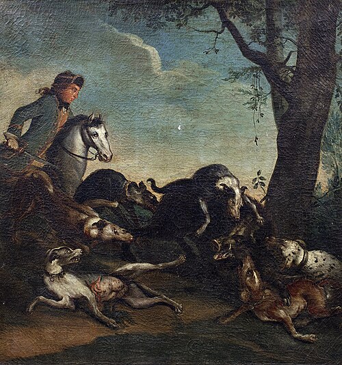De zwijnenjacht, 1768, F. C. Hosson