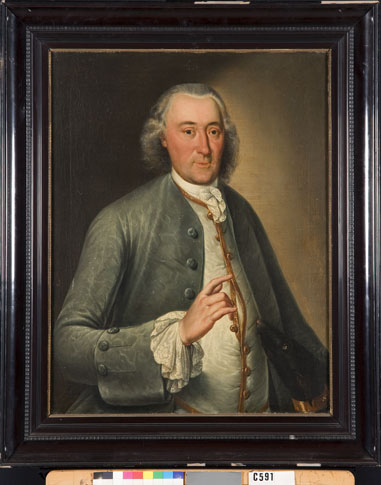 Portrait of Frederik Johan Cloeck (1706-1783), echtgenoot van Antoinette Werner (?-1767), 1761, F. C. Hosson