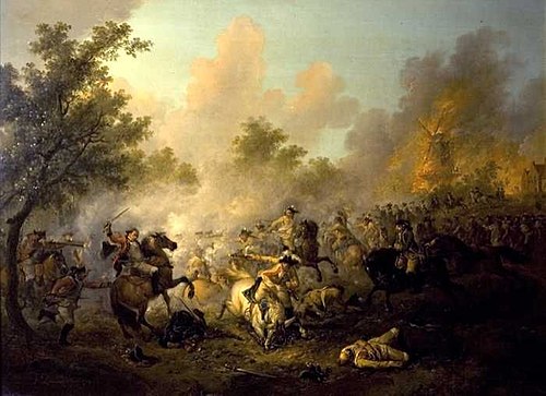 Slagveld met stervende generaal, 1780, Dirk Langendijk
