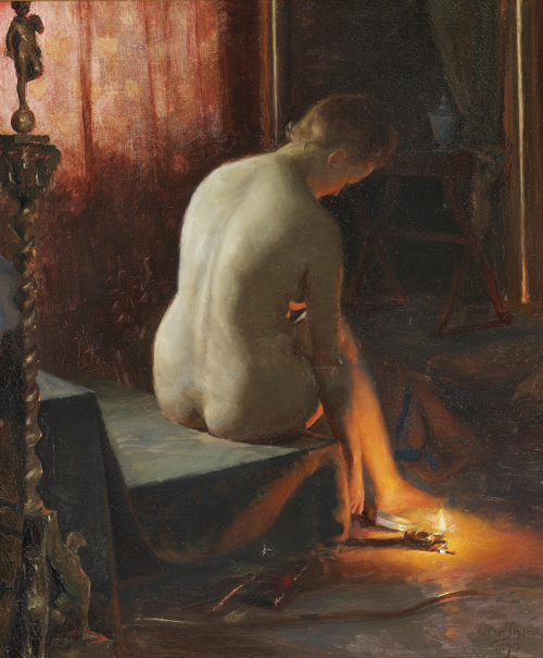 A model., 1890, Peter Ilsted