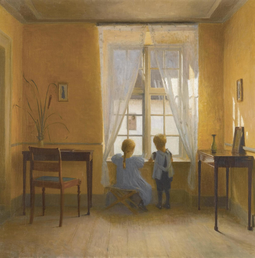 At the window., 1906, Peter Ilsted