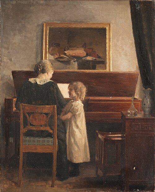 Ved klaveret, 1887, Peter Ilsted