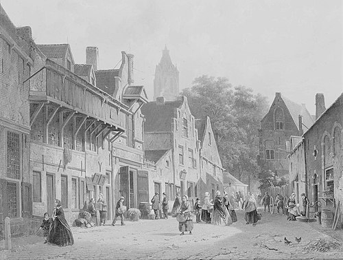 Street in Amersfoort, Holland, , Adrianus Eversen