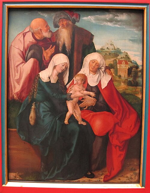 The Holy Family with Mary and the Child, 1517, Master of the Ansbach Kelterbild