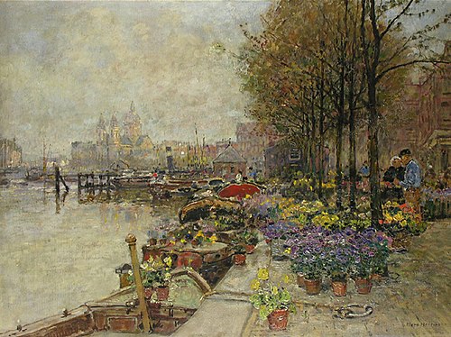 Blumenmarkt in Amsterdam, , Hans Herrmann