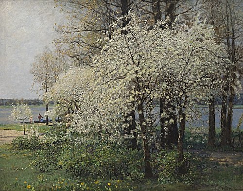 Blühende Bäume, 1894, Hans Herrmann