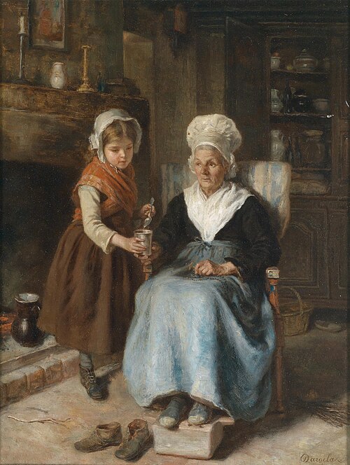 Besuch bei der Großmutter, 1906, André-Henri Dargelas