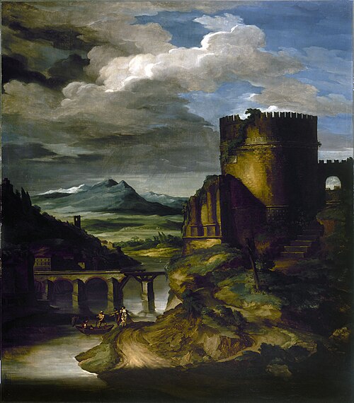 Paysage italien au tombeau, 1818, Théodore Géricault