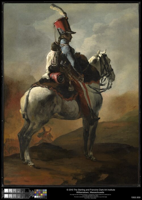 Trompette de hussards à cheval, 1817, Théodore Géricault
