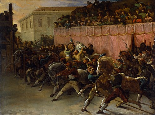 Course de chevaux libres à Rome, 1817, Théodore Géricault