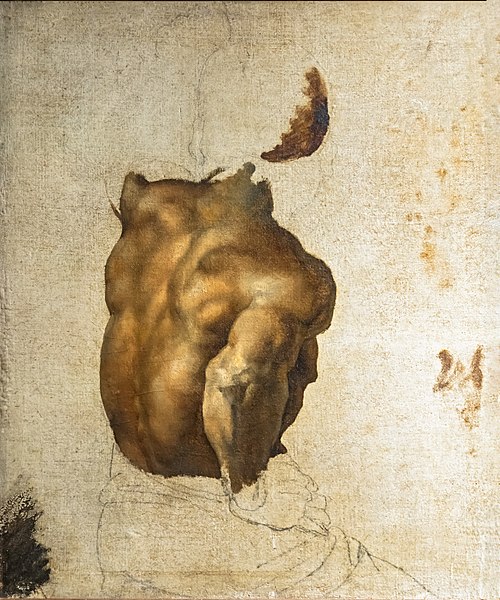 Étude de dos pour Le Radeau de la Méduse, 1819, Théodore Géricault