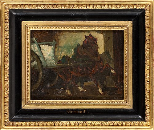 Un cheval attelé à un chariot, 1821, Théodore Géricault
