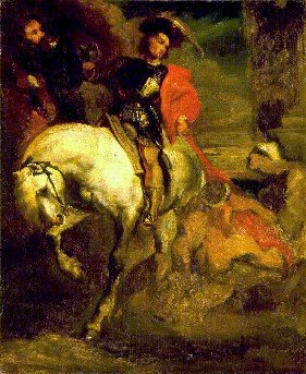 Saint-Martin partageant son manteau avec un pauvre, 1812, Théodore Géricault