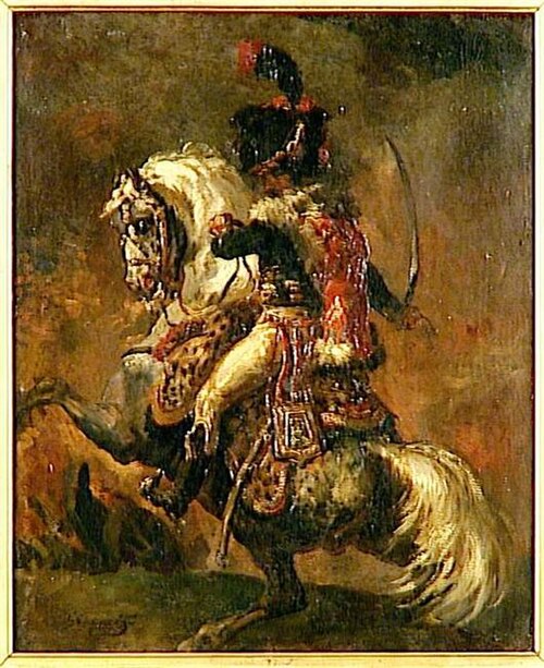 Officier de chasseur à cheval de la garde impériale chargeant, 1812, Théodore Géricault