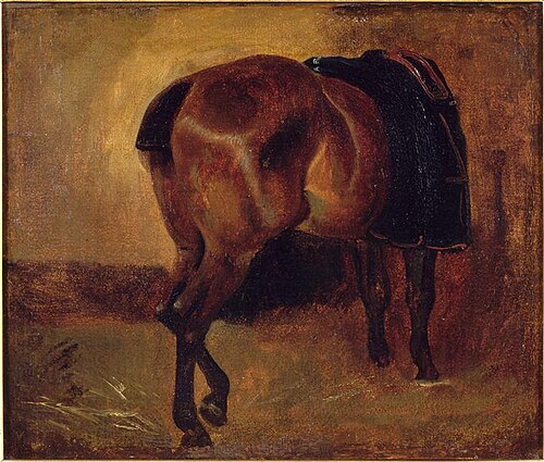 Étude de cheval bai, 1822, Théodore Géricault