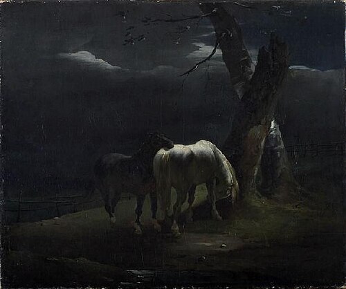 Chevaux au pâturage, 1822, Théodore Géricault