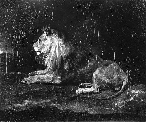 Lion au repos, 1850, Théodore Géricault