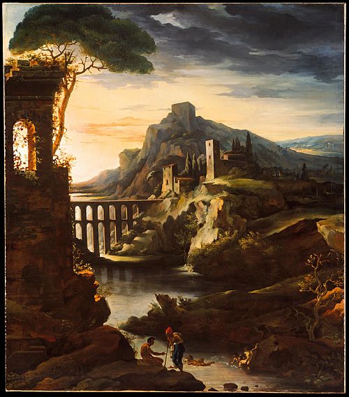 Paysage à l'aqueduc dit Le Soir, 1818, Théodore Géricault
