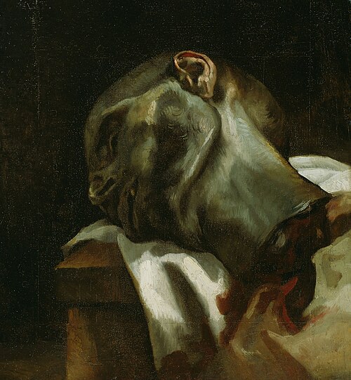 Tête d'un homme guillotiné, 1818, Théodore Géricault