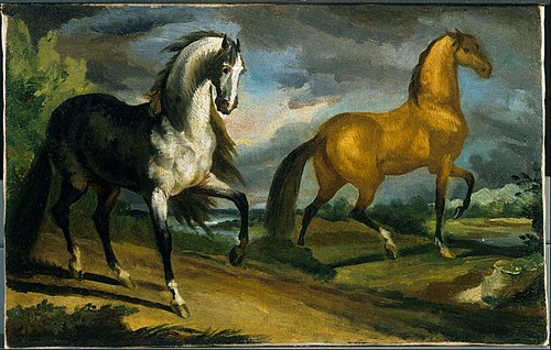Two Horses, 1808, Théodore Géricault