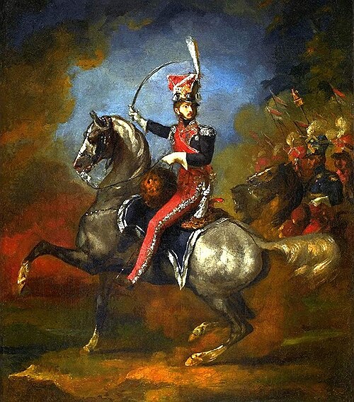 Portrait équestre de Wincenty Krasiński., 1814, Théodore Géricault