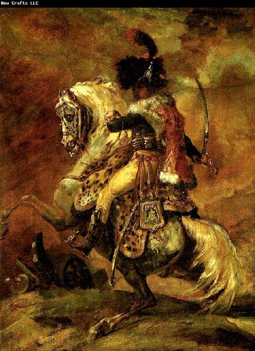 Officier de chasseurs à cheval de la garde impériale chargeant, 1812, Théodore Géricault