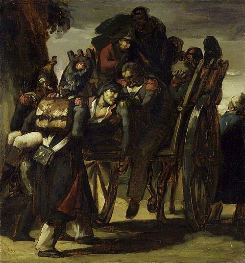 Wounded Soldiers in a Cart, 1815, Théodore Géricault