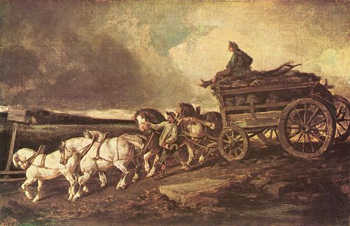 Le chariot de charbon, 1821, Théodore Géricault