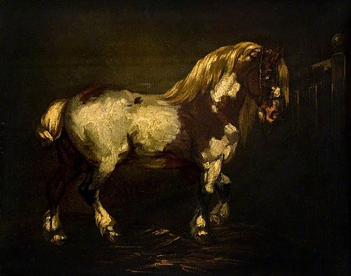 A Piebald Stallion, , Théodore Géricault