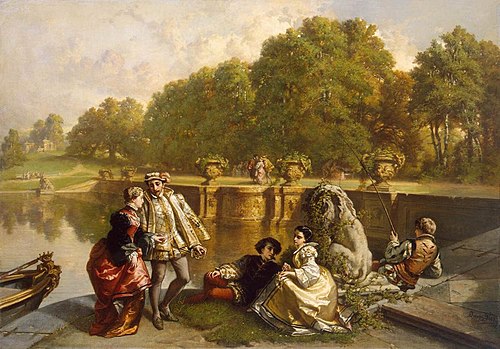 Scene in a Park, 1853, Josef Lies