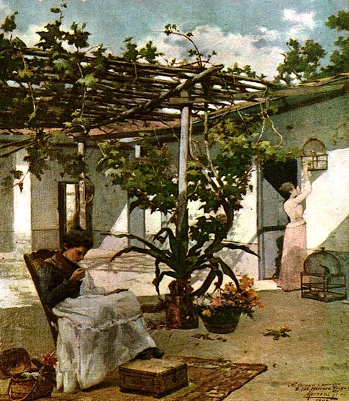 Patio interior., 1902, Antonio Herrera Toro