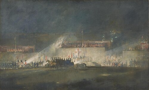 The Searchlight Tattoo, Wembley, 1925, Ambrose McEvoy