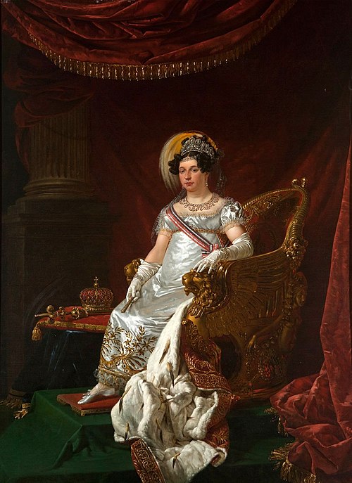 María Isabella of Spain (1789-1848), 1826, Pierre Van Hanselaere