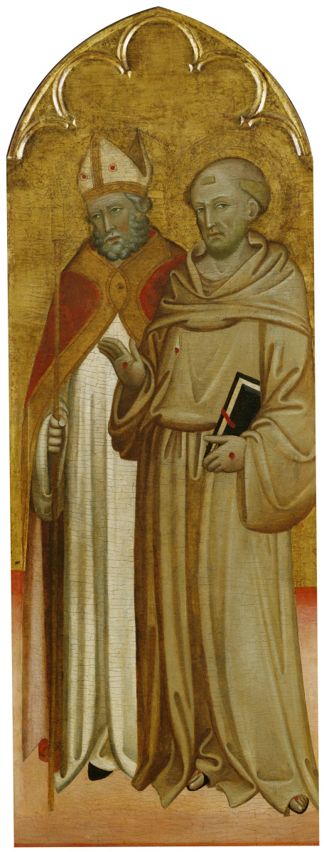 Bishop Saint and Saint Francis of Assisi, 1434, Francesco di Andrea Anguilla